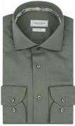 Profuomo Twill Overhemd Olijfgroen
