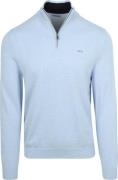 McGregor Half-Zip Trui Cotton Cashmere Powder Blauw