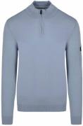 Suitable Race Half Zip Trui Steel Blue