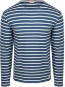 Armor-Lux Heavy Longsleeve T-Shirt Strepen Blauw