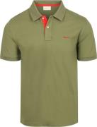 Gant Contrast Piqué Poloshirt Herb Groen