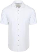 R2 Overhemd Seersucker Korte Mouwen Wit