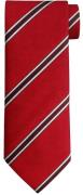 Suitable Stropdas Zijde Triple Stripe Rood -