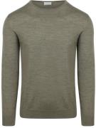 Profuomo Pullover Merinowol Groen