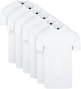 Suitable Obra T-Shirt Hoge rond Hals Wit 6-Pack