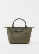 Longchamp Le Pliage Green handtas S met leren details