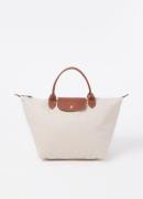 Longchamp Le Pliage Original handtas M met leren details