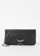 Zadig&Voltaire Rock clutch van leer met afneembare schouderriem