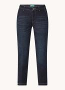 Benetton Mid waist slim fit jeans met verwassen afwerking