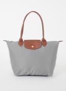 Longchamp Le Pliage Original schoudertas M met leren details