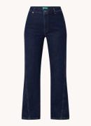 Benetton High waist flared jeans met donkere wassing