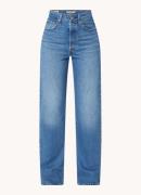 Levi's High waist straight leg jeans met medium wassing