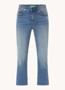 Benetton Mid waist bootcut cropped jeans met donkere wassing