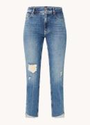 HUGO BOSS Ada high waist slim fit cropped jeans met ripped details