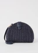 L-K-Bennett Lorena clutch van raffia met afneembare schouderriem