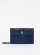 Kurt Geiger Mini crossbodytas van denim met strass