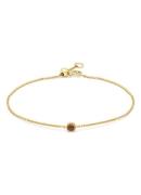 Diamond Point Geelgouden armband, 0-13 ct granaat, Joy