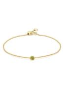 Diamond Point Geelgouden armband, 0-12 ct groene tourmalijn, Joy