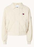 Tommy Hilfiger Gewatteerd bomberjack met quilt patroon en logobordurin...