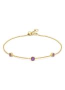 Diamond Point Geelgouden armband, 0-32 ct paarse amethist, Joy