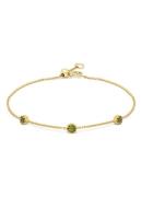 Diamond Point Geelgouden armband, 0-32 ct groene tourmalijn, Joy