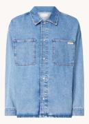 Calvin Klein Oversized overshirt van denim met borstzakken