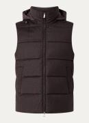 Boggi Milano Gewatteerde bodywarmer van wol met donsvulling en afneemb...