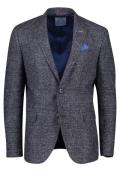 Colbert navy print en geruit Pierre Cardin