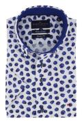 Korte mouwen overhemd Portofino Regular Fit blauw met print