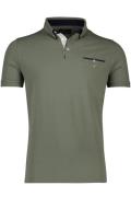 Portofino polo groen uni normale fit