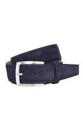 Lindenmann riem suede marine verstelbaar