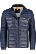 Hugo Boss winterjas donkerblauw rits normale fit met logo