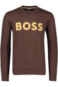 Hugo Boss sweater bruin geprint katoen