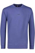 Hugo Boss sweater paars effen katoen ronde hals Wefade