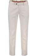 Meyer broek beige effen katoen Chicago normale fit