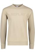 Replay trui beige logo