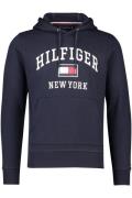 Tommy Hilfiger sweater blauw geprint katoen hoodie