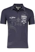 Aeronautica Militare polo nachtblauw geprint katoen normale fit