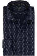 Olymp business overhemd Luxor Modern Fit donkerblauw met printje