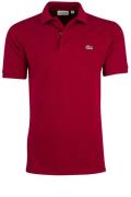 Lacoste polo rood effen katoen wijde fit