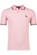 Fred Perry polo roze effen 100% katoen normale fit