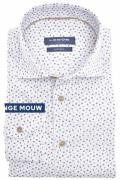 Ledub overhemd mouwlengte 7 Modern Fit blauw met print 100% katoen