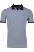 Gant poloshirt blauw effen Pima katoen normale fit korte mouw