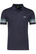 Hugo Boss poloshirt donkerblauw Paddy 100% katoen normale fit