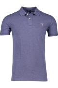 Gant polo wijde fit blauw effen katoen met logo