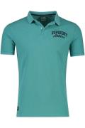 Superdry polo blauw 2-knoops