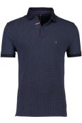 Tommy Hilfiger polo slim fit donkerblauw geprint