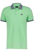 New Zealand poloshirt Ourauwhare normale fit groen met strepen