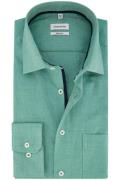 Seidensticker casual overhemd normale fit groen effen 100% katoen