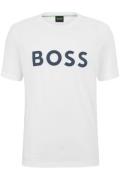 Hugo Boss t-shirt wit met print normale fit katoen